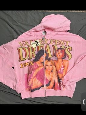 Valleyfest Dreams Pink Graphic Zip Hoodie